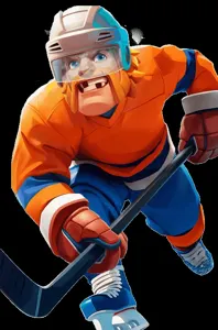 Mascotte Pistolo per la sezione Hockey su ghiaccio